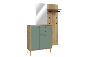 Freisteller einer Garderobe aus Holz.